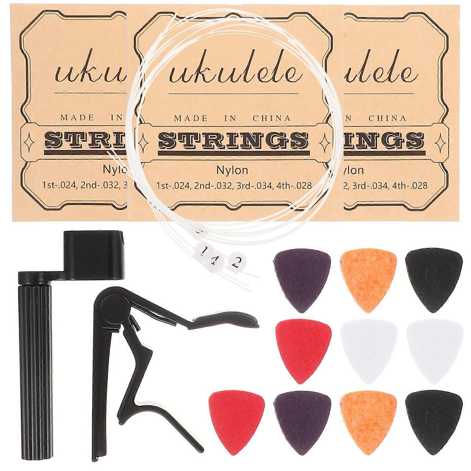 Ukulele Supplies Guitar Tool Set for Maintenance with Capo 2Sets