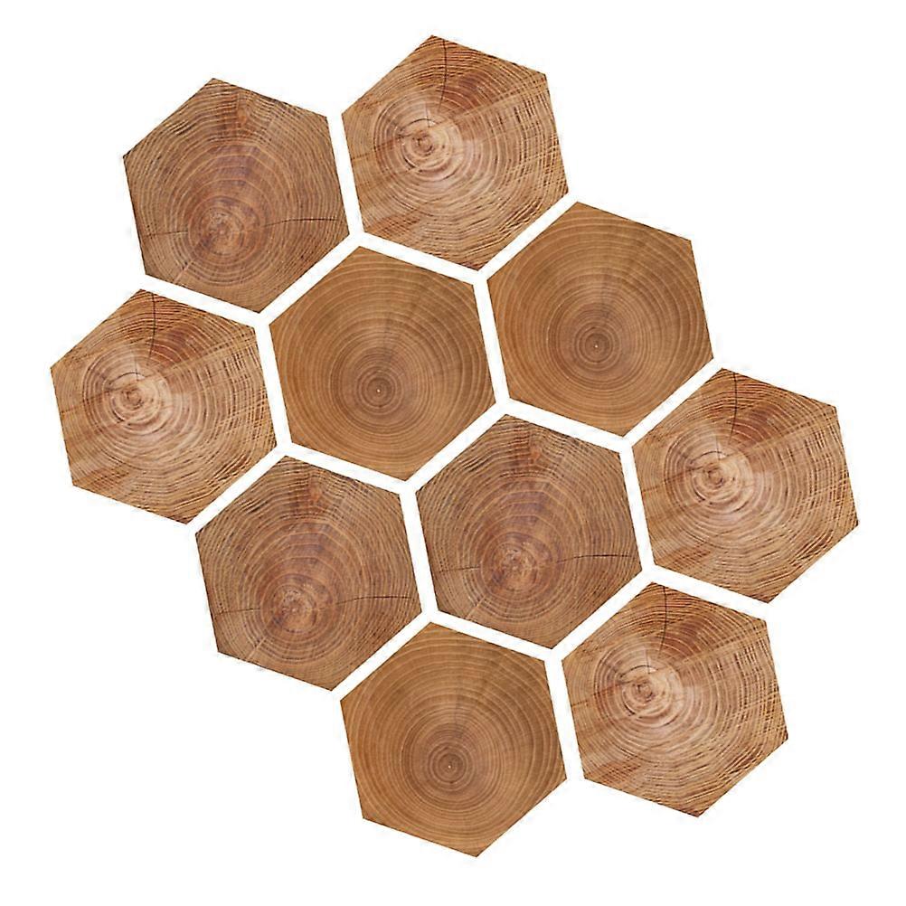 Hexagon Tile Stickers Self Adhesive Wall Sticker for Decoration 10Pcs Set