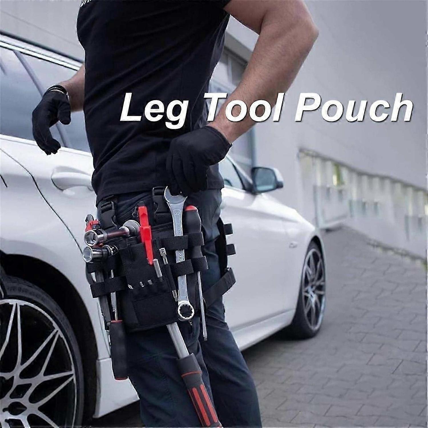 Tool Pouch, Leg Tool Pouch, Multi-Tool Electrician Tools Pouch with Leg Tool Belt Work Bag for Elect
