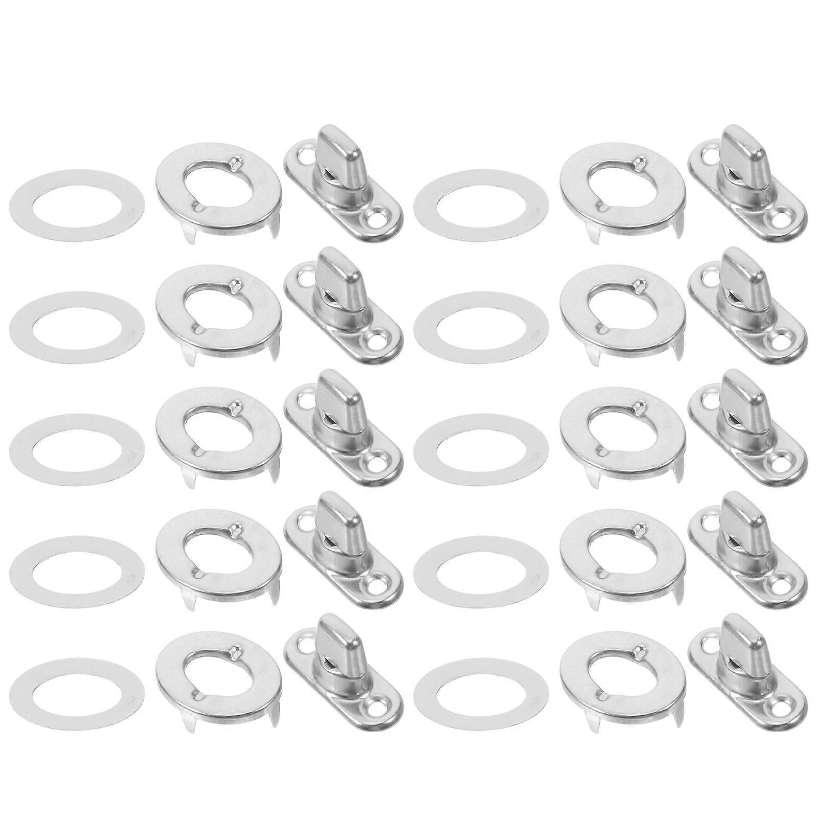 Rotating Button Studs Metal Snap Fasteners for Secure Installation 30Sets