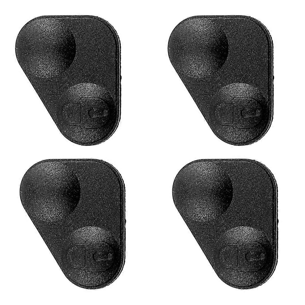 4X Rubber 2-Button Remote Key Fobs Pad Cover - YWC000300 for Land/ P38 Black