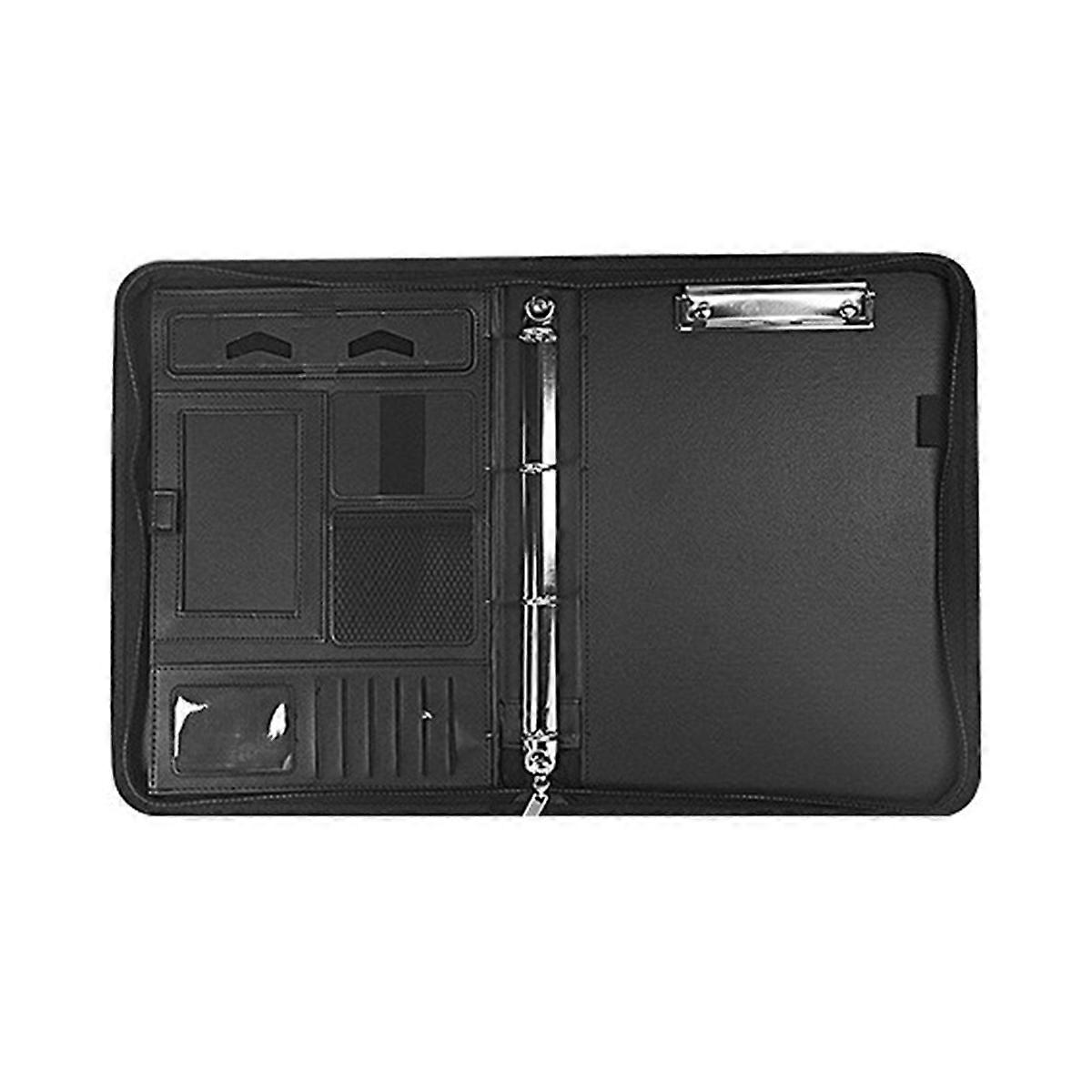 A4 Zipper Calculator Binder Conference File Pad Folder
