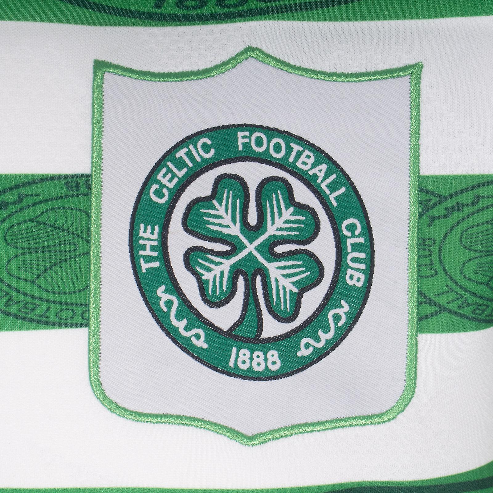 Celtic FC 1996 Retro Thuisshirt – Officieel Heren Shirt – Groen, Maat L – Geweven Clubkuif & Flockprint Sponsor – Vintage Voetbalshirt
