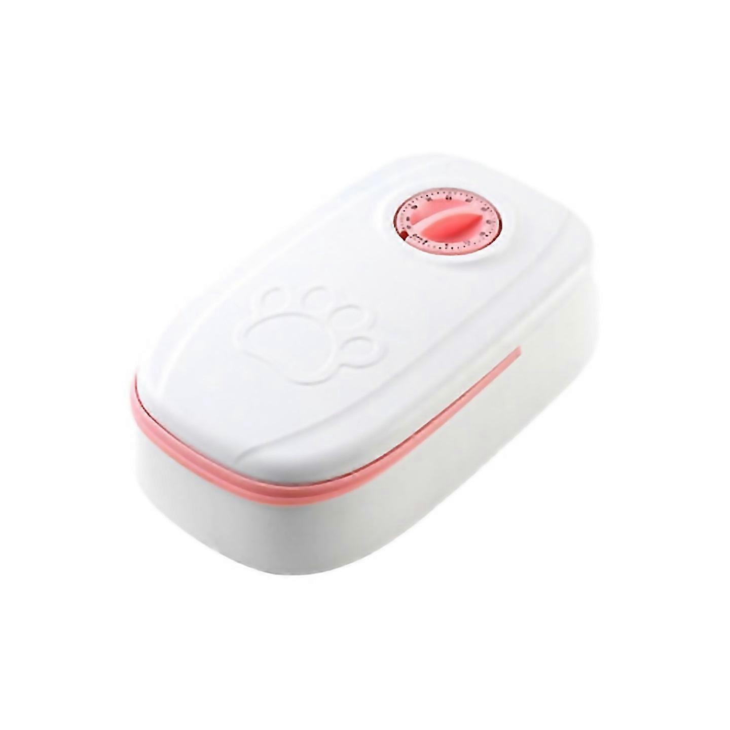For Pet Automatic Timing Feeder With Timer Dog Dry Food Dispenser Pink