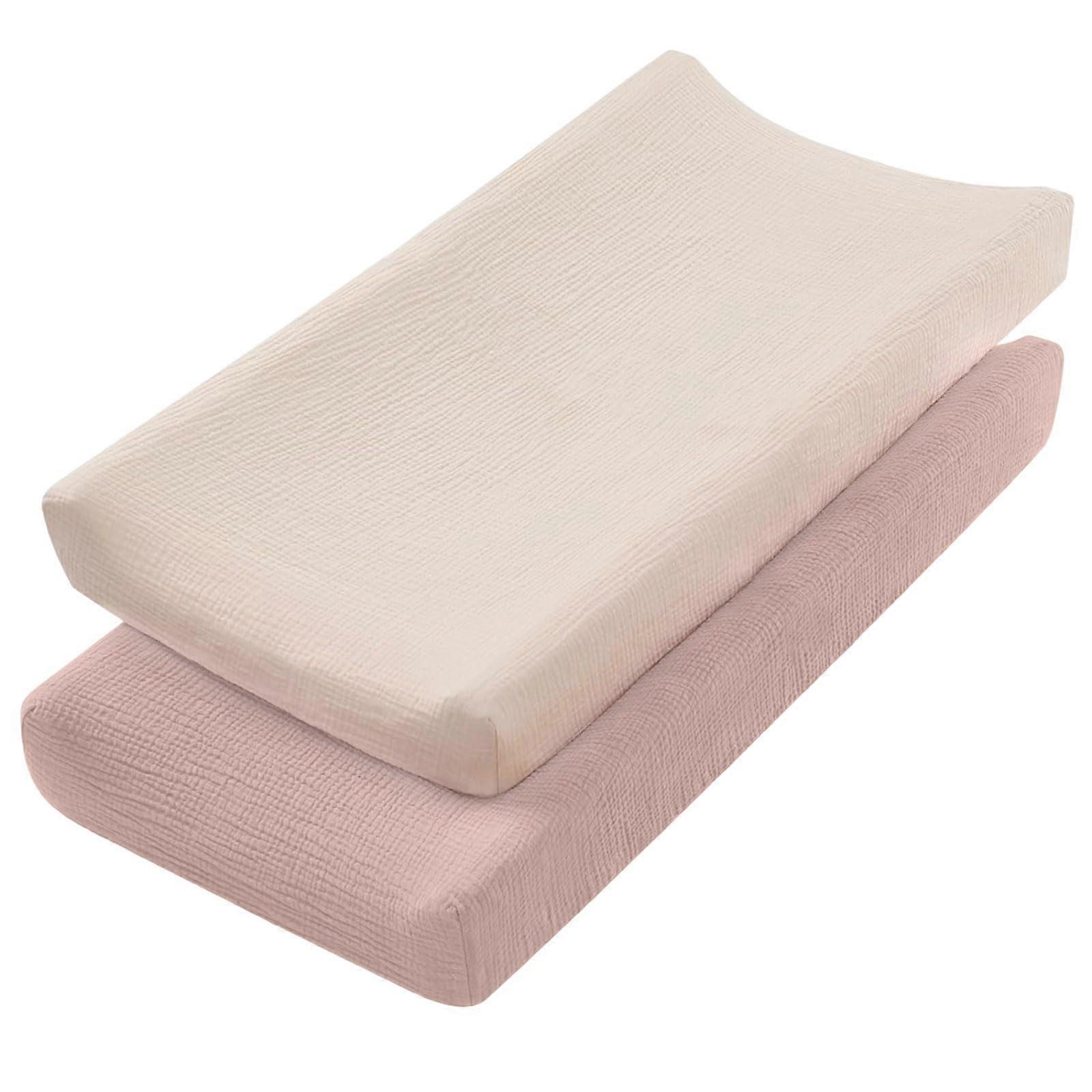 Soft And Breathable Baby Cradle Sheets, 2-Pack Cotton Changing Table Covers for Newborn Nursery Bedding