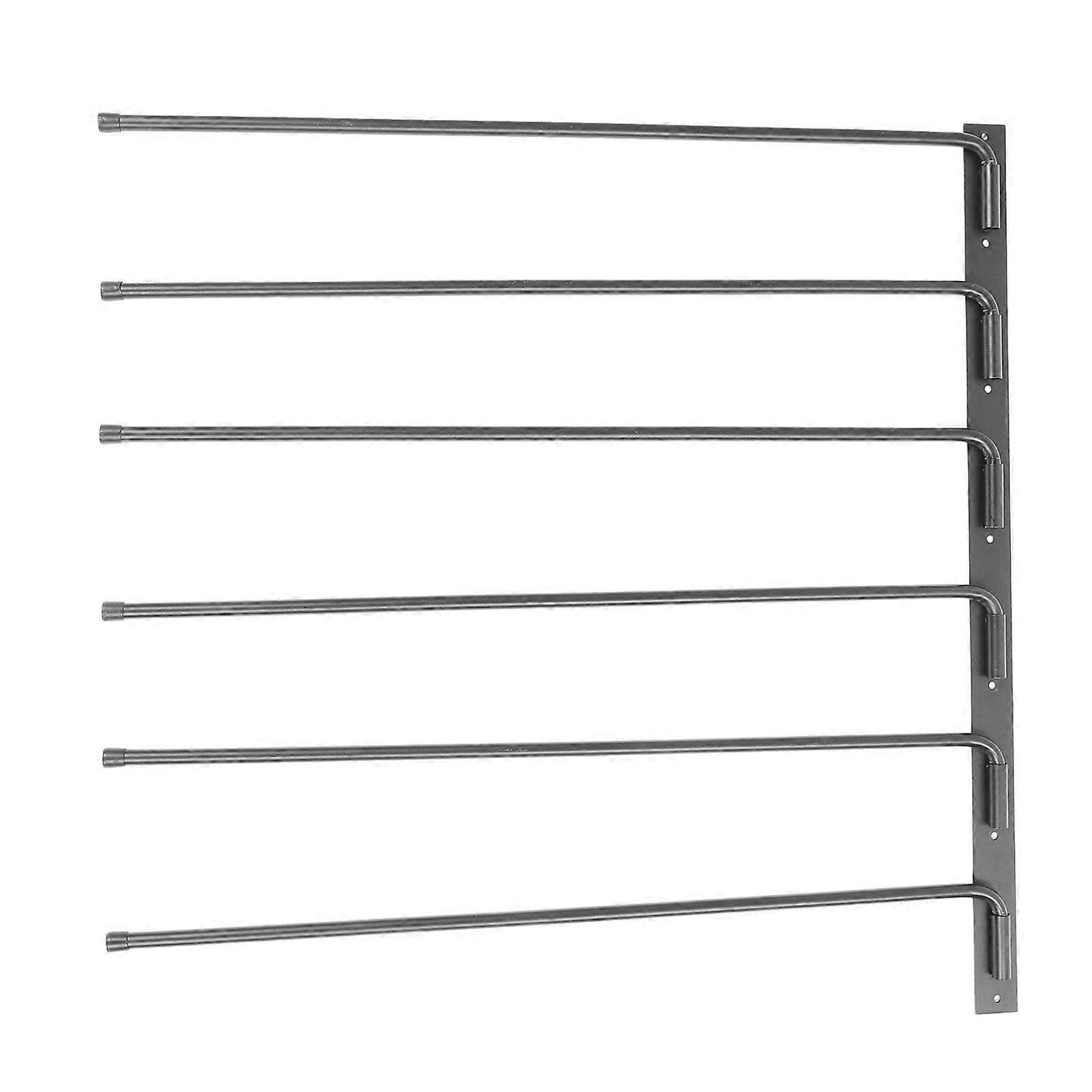 Saddle Blanket Rack Iron Heavy Duty 180 Degree Swing Out Wall Mount 6 Hooks Horse Pad Holder