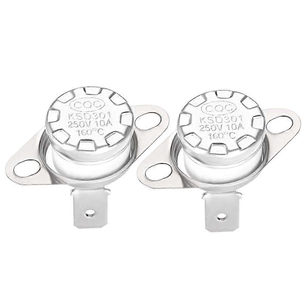 2pcs KSD301 Thermostat 160C/320F Normally Closed Snap Disc Temperature Switch