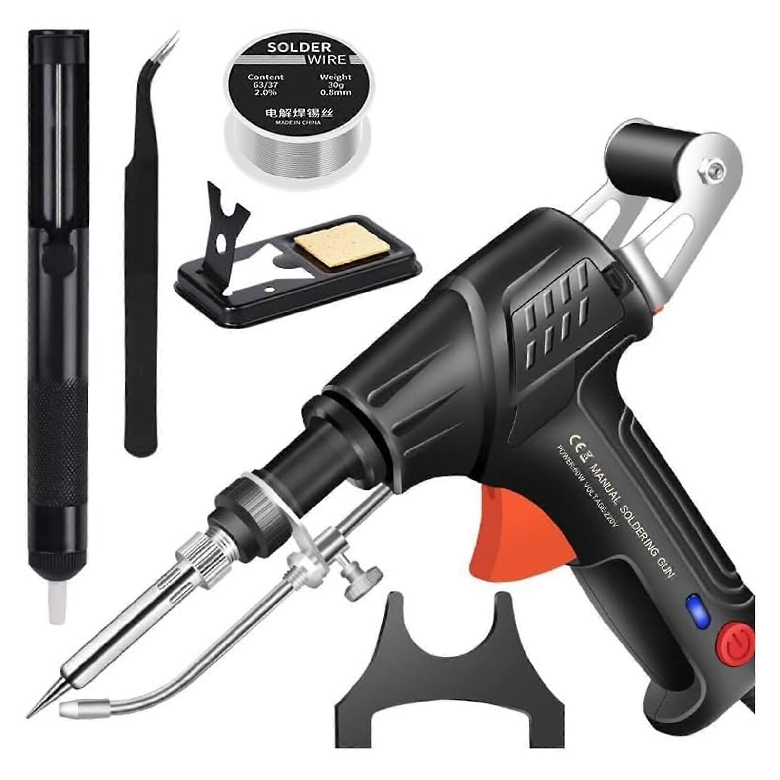 Internally Heated Industrial Laser Welding Tools, Soldering Iron And Gun Set For Electronics Welding Black