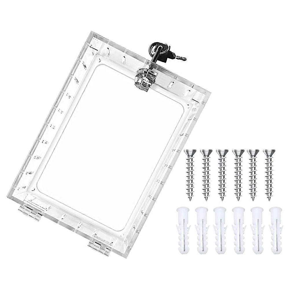 Universal Thermostat Lock Box Acrylic Cover for Wall 4Sets