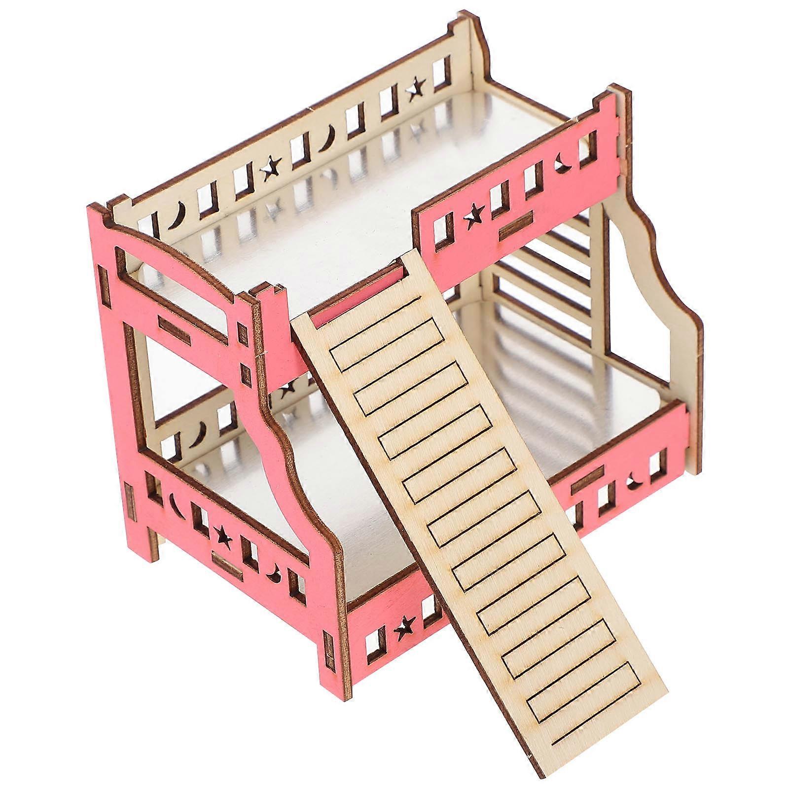 Hamster Fence Platform Wooden Cage Toy for Pet Exercise 2Pcs