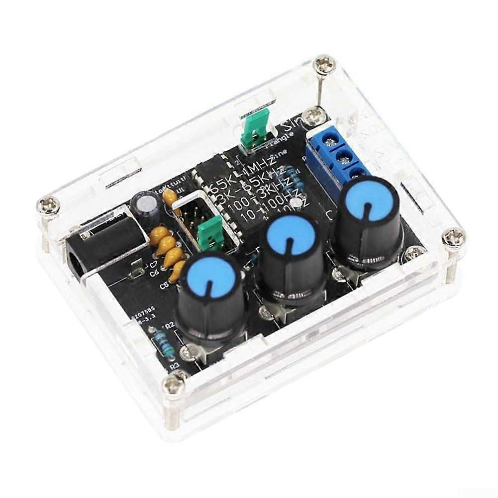 Signal Generator DIY Kit With Shell Enclosure, 1 Hz To 1 MHz, Sine, Triangle And Square Wave Outputs For Circuit Testing