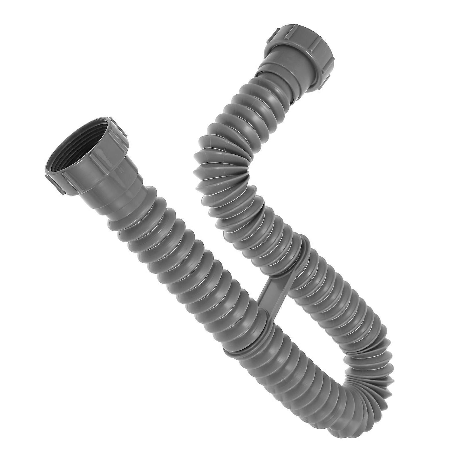 Wash Basin Sink Drain Pipe Expandable Flexible Sink Drain Grey PVC Steel Wire 1Set