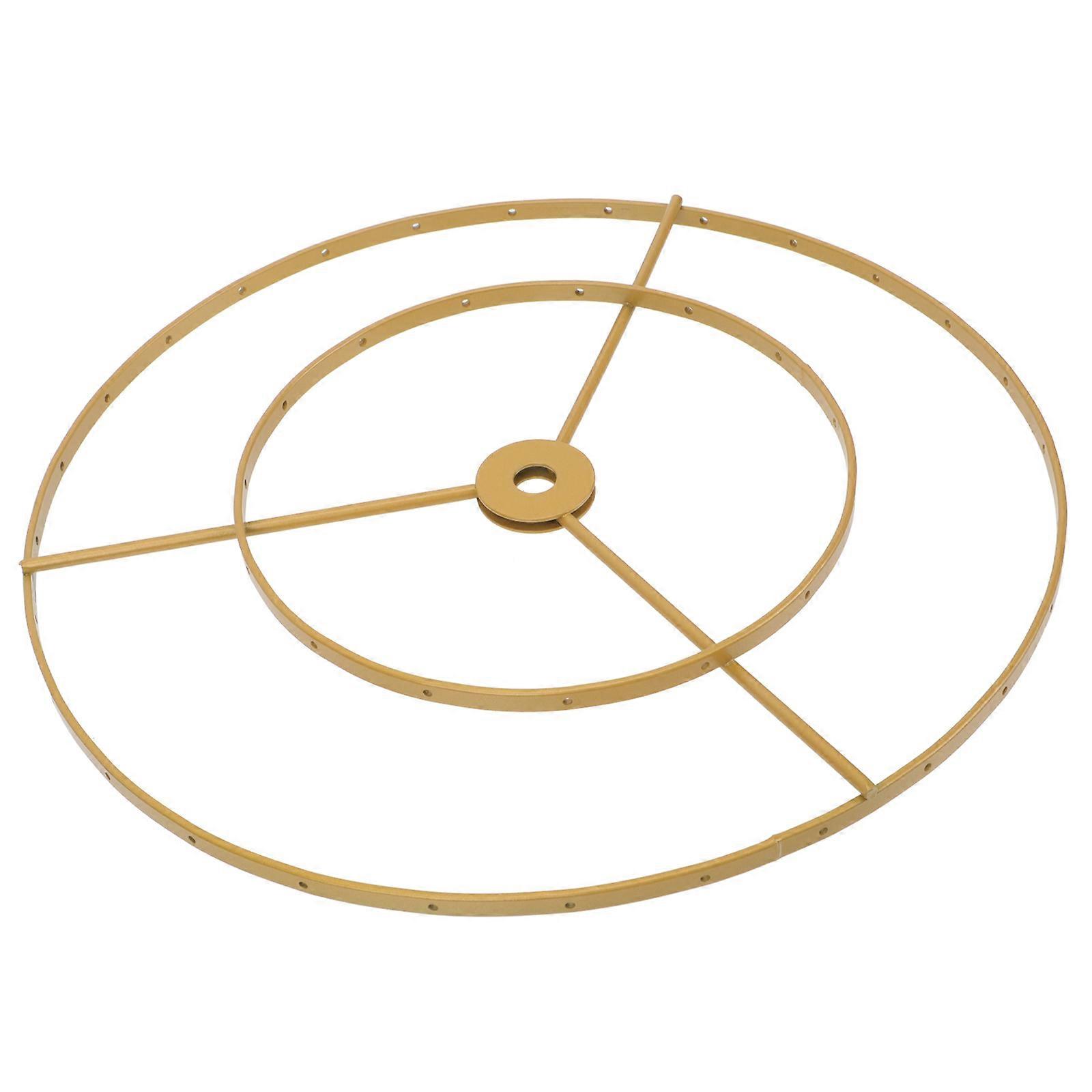 2Pcs Golden Lampshade Holder Frame for DIY Chandelier E27 Light Accessory
