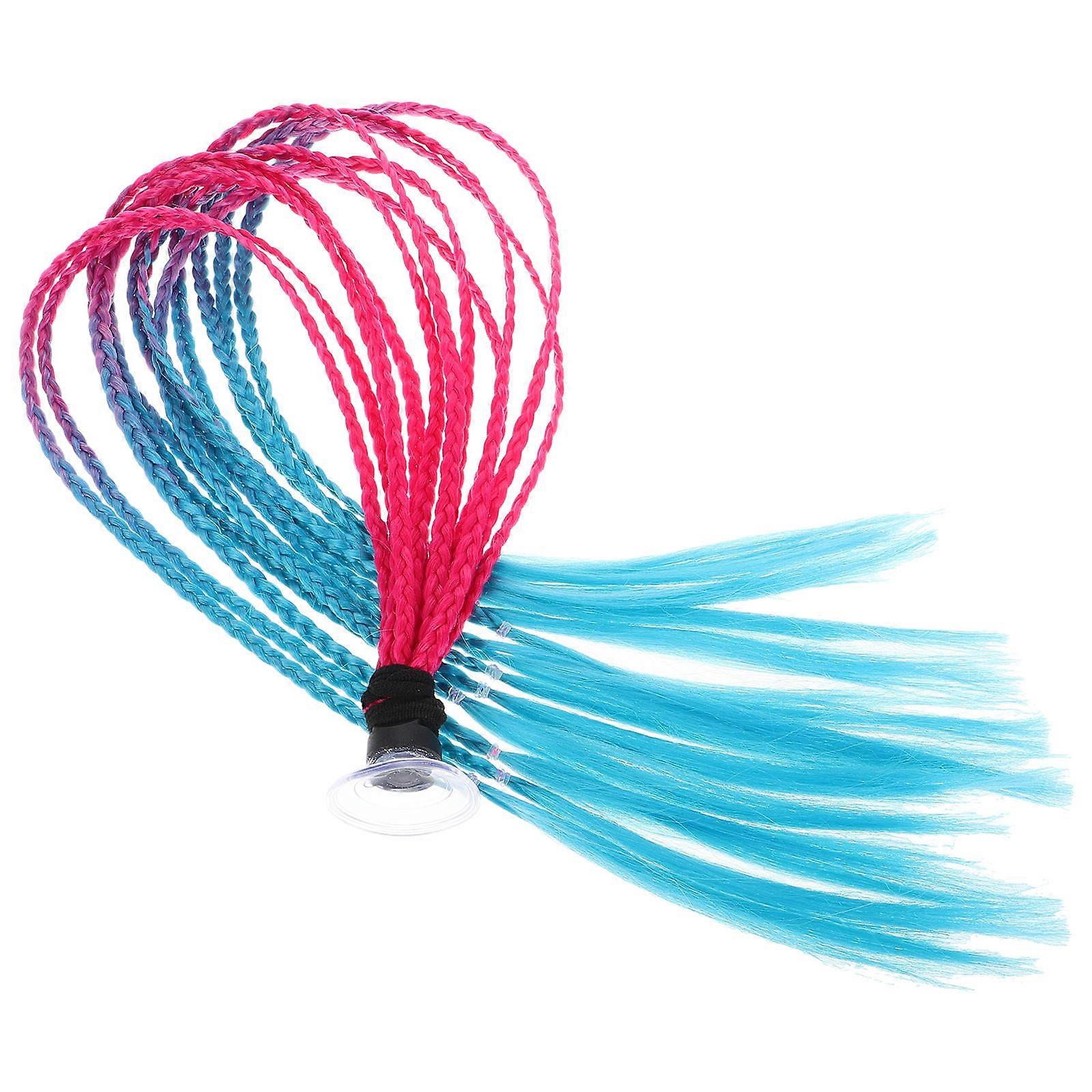 5Pcs Motorcycle Braid Ponytail with Suction Cup Hair Decorative Accessory