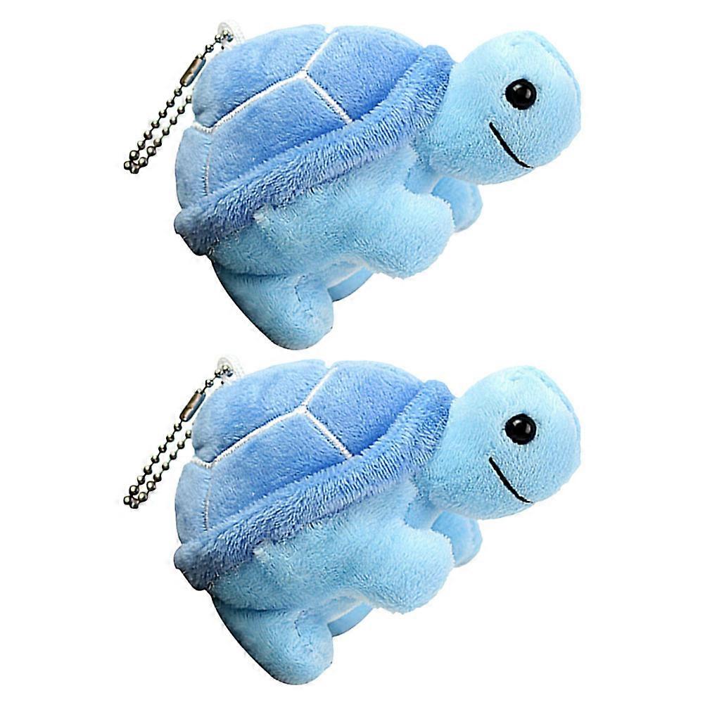 Plush Keychain Turtle Dolls for Bag Hanging Decor in 8Pcs