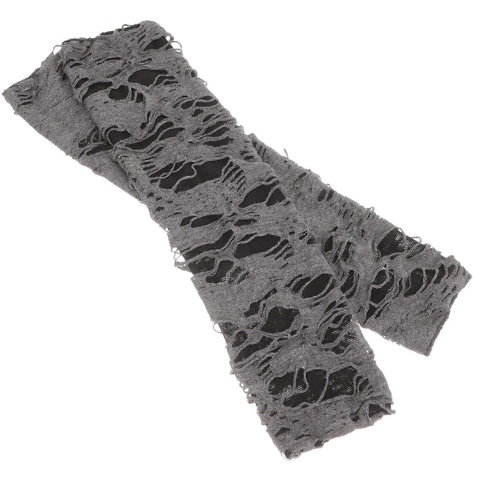 Stylish Punk Fingerless Mittens For Cosplay And Party Wear In Black Pairs