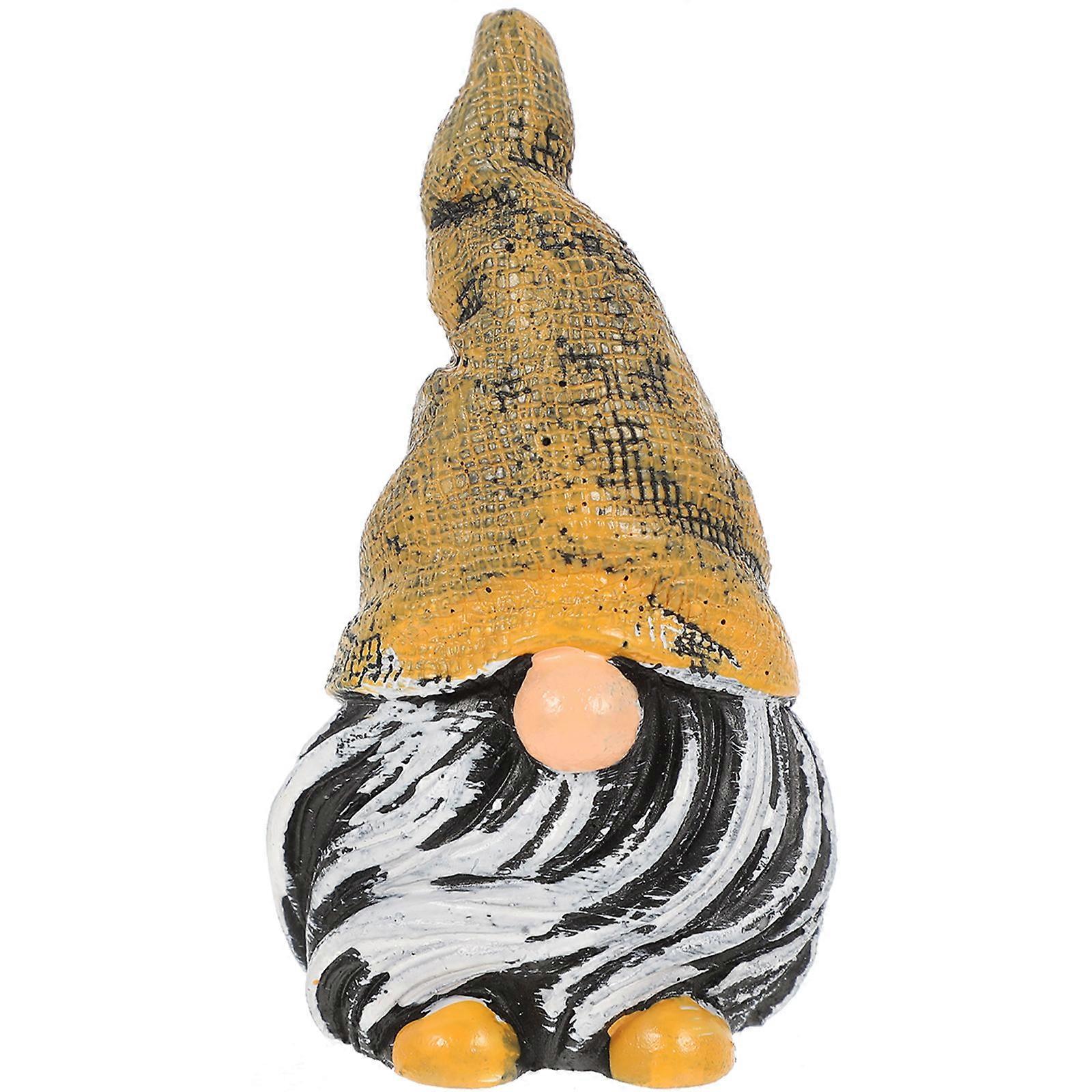 Miniature Garden Figure 5Pcs Resin Gnome Decor For Table Desk Sofa Orange Color Ideal For Christmas Easter