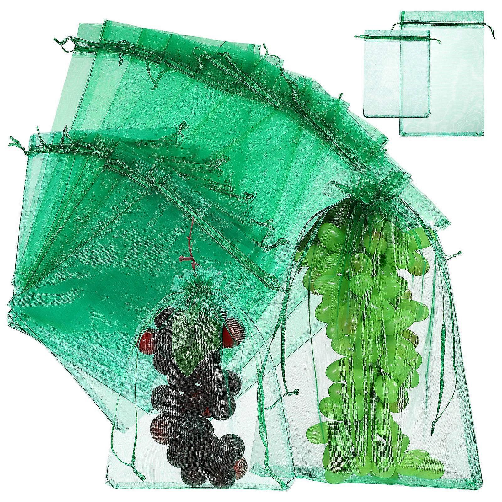Protective Mesh Bags For Fruits With Drawstring Design 200 Pcs Weather Resistant And Suitable For Agriculture
