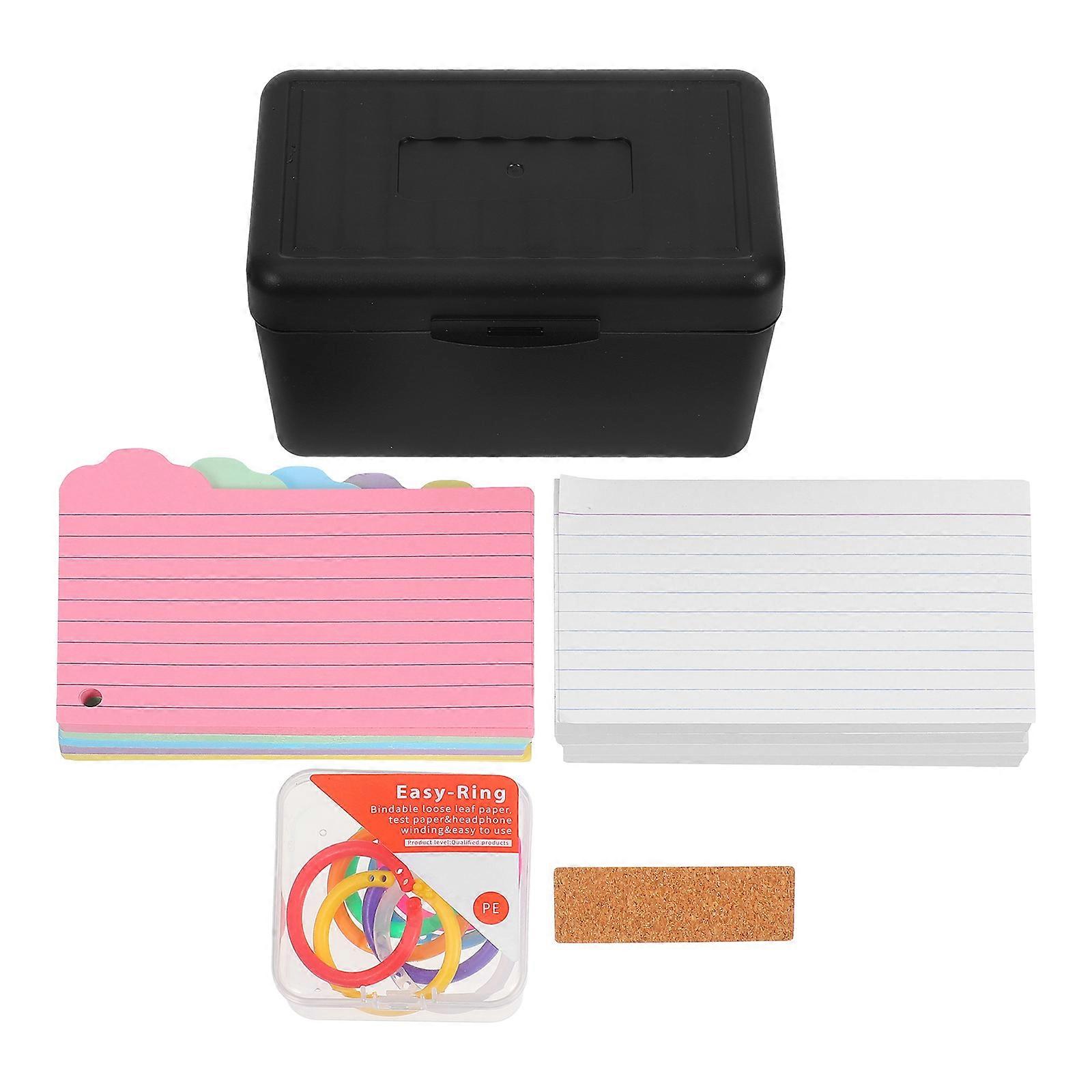 Flashcard Holder Box Multi-Function Index Card Storage for Office 2Sets