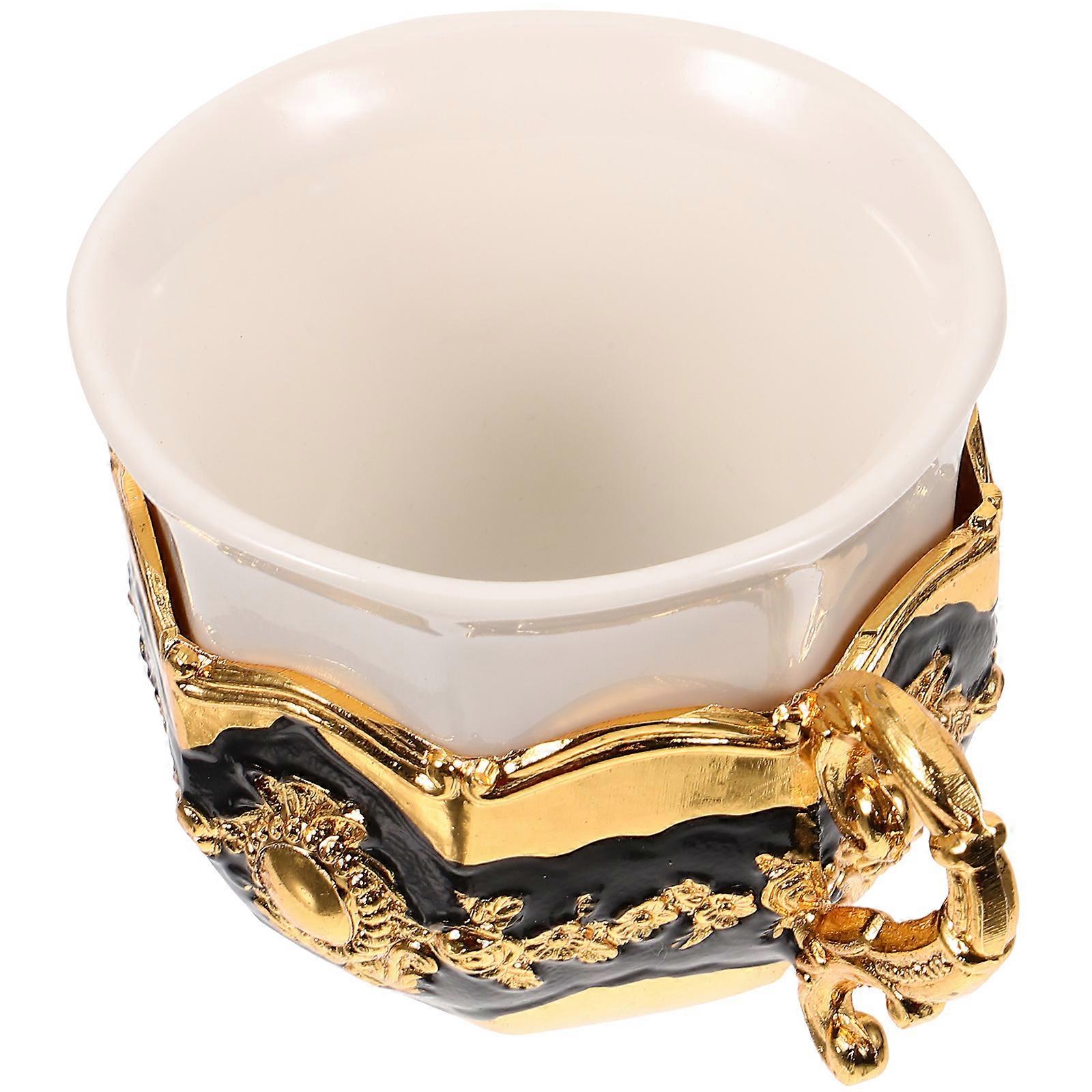 European Metal Ceramic Tea Cup for Coffee Drinking
