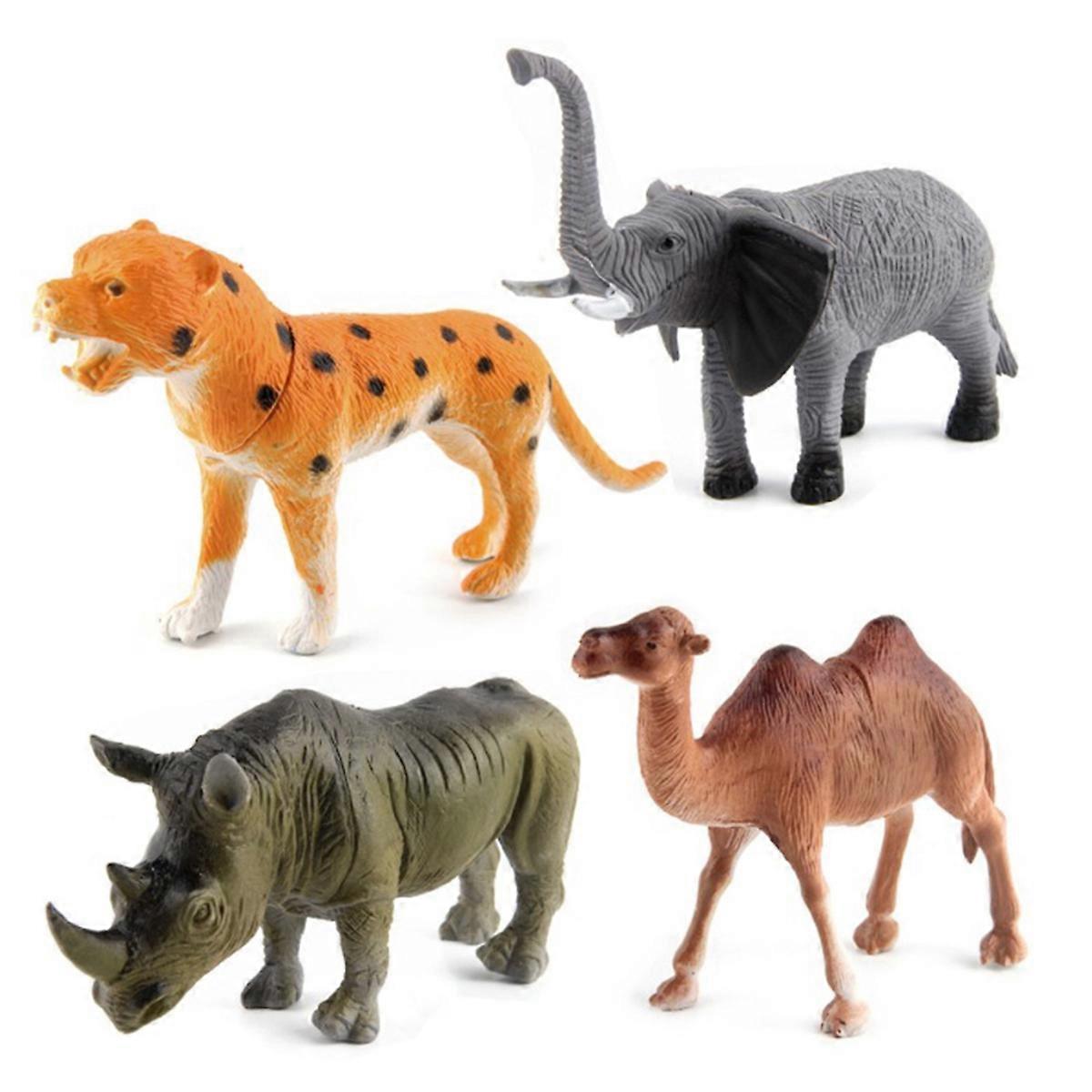 Forest Animal Toy Simulation Set for Kids Playing 8Pcs Plastic Figures