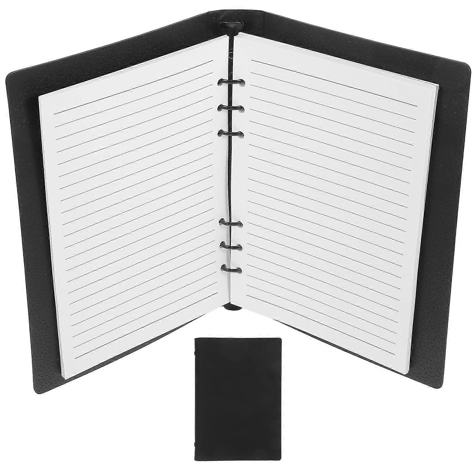 Blank Spiral Notebook Loose Leaf Notebook for Daily Use 4Pcs White PU