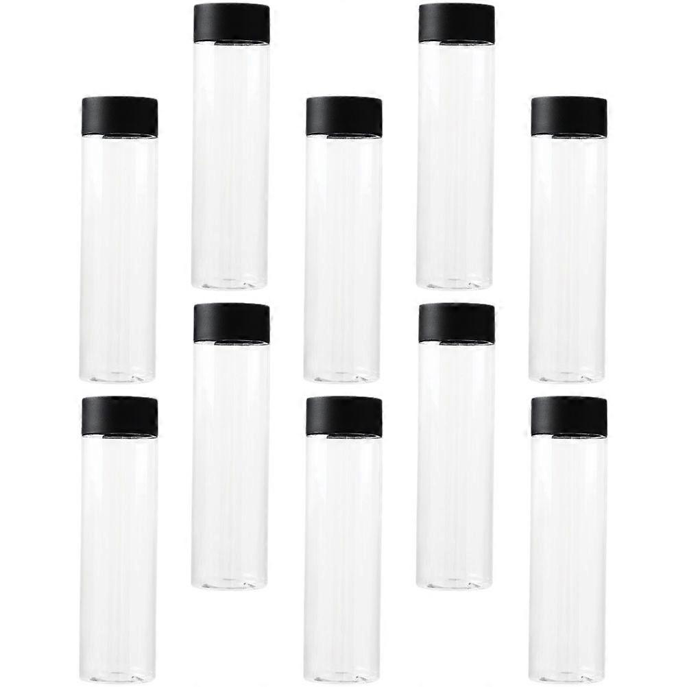 Round Plastic Bottles Juice Shots Containers with Simple Design for Restaurants PET Material 10Set