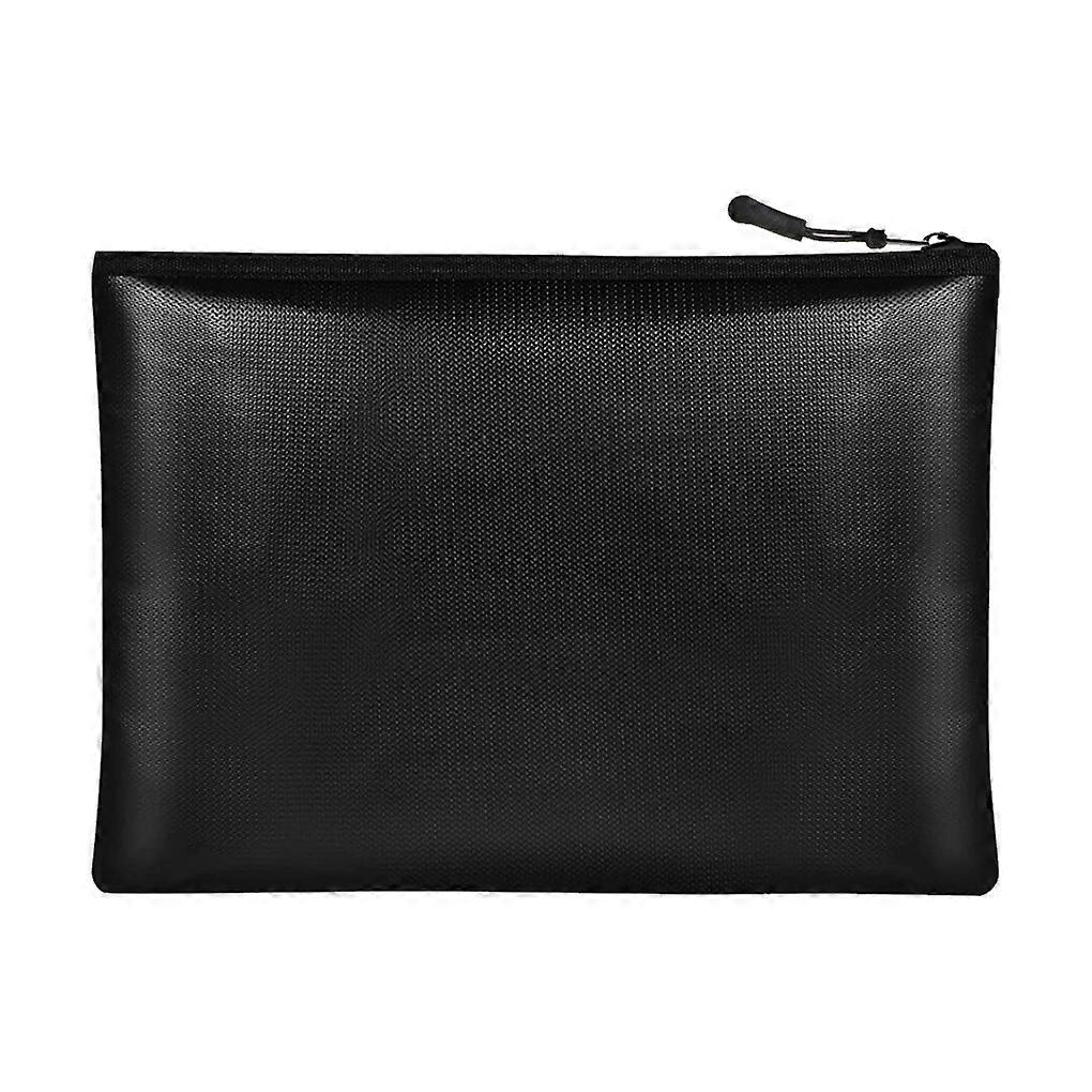 Fireproof Document Bag Waterproof Valuables Holder Safe Pocket with Zipper