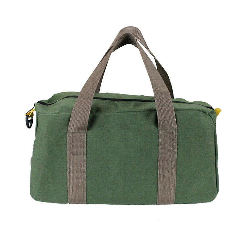 Canvas Tool Bag With Shoulder Strap Solid Base Heavy Duty Storage Toolbag
