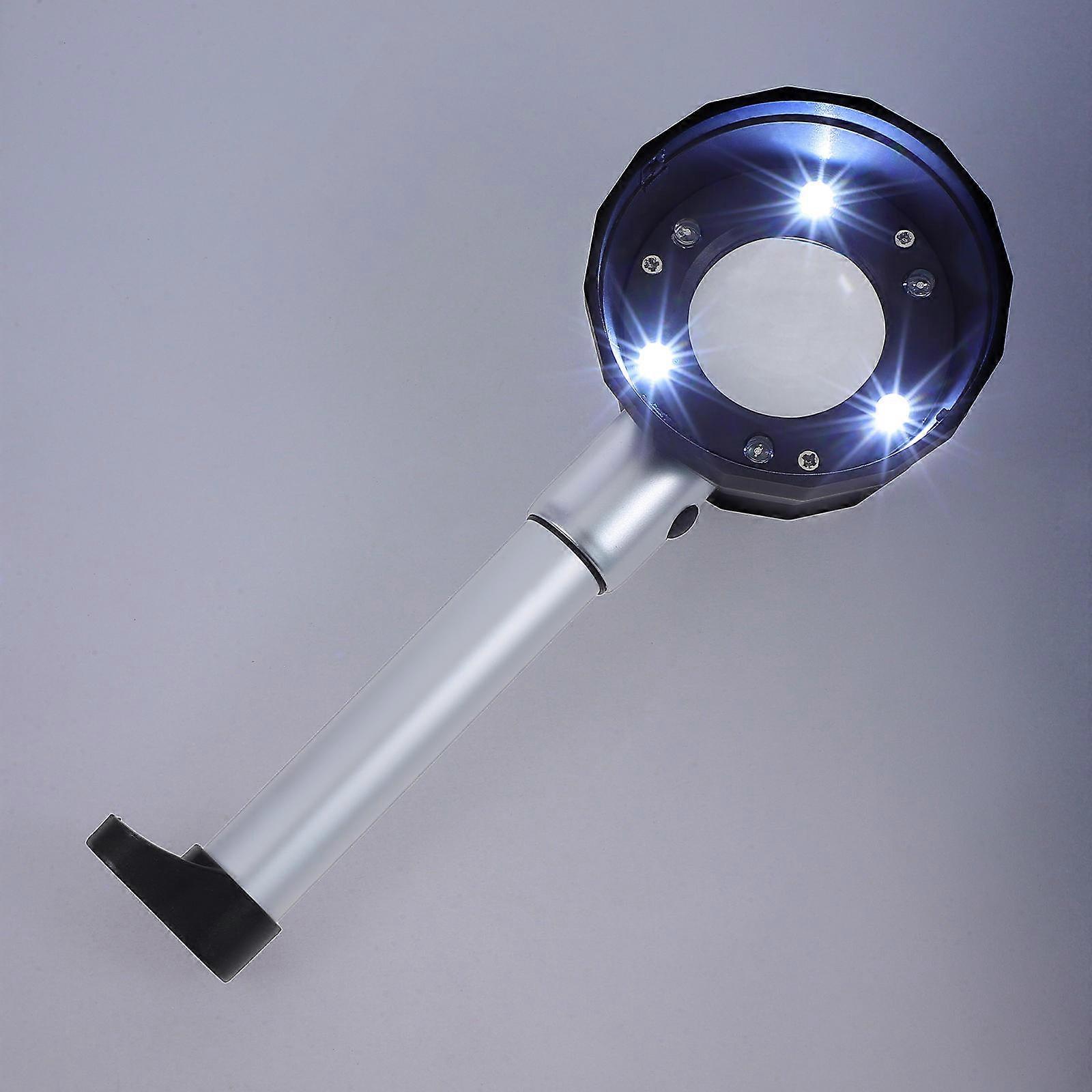 Lighted Magnifying Glasses Handheld Loupe With Light And Scale For Night Use By Elderly And Students 1Pc