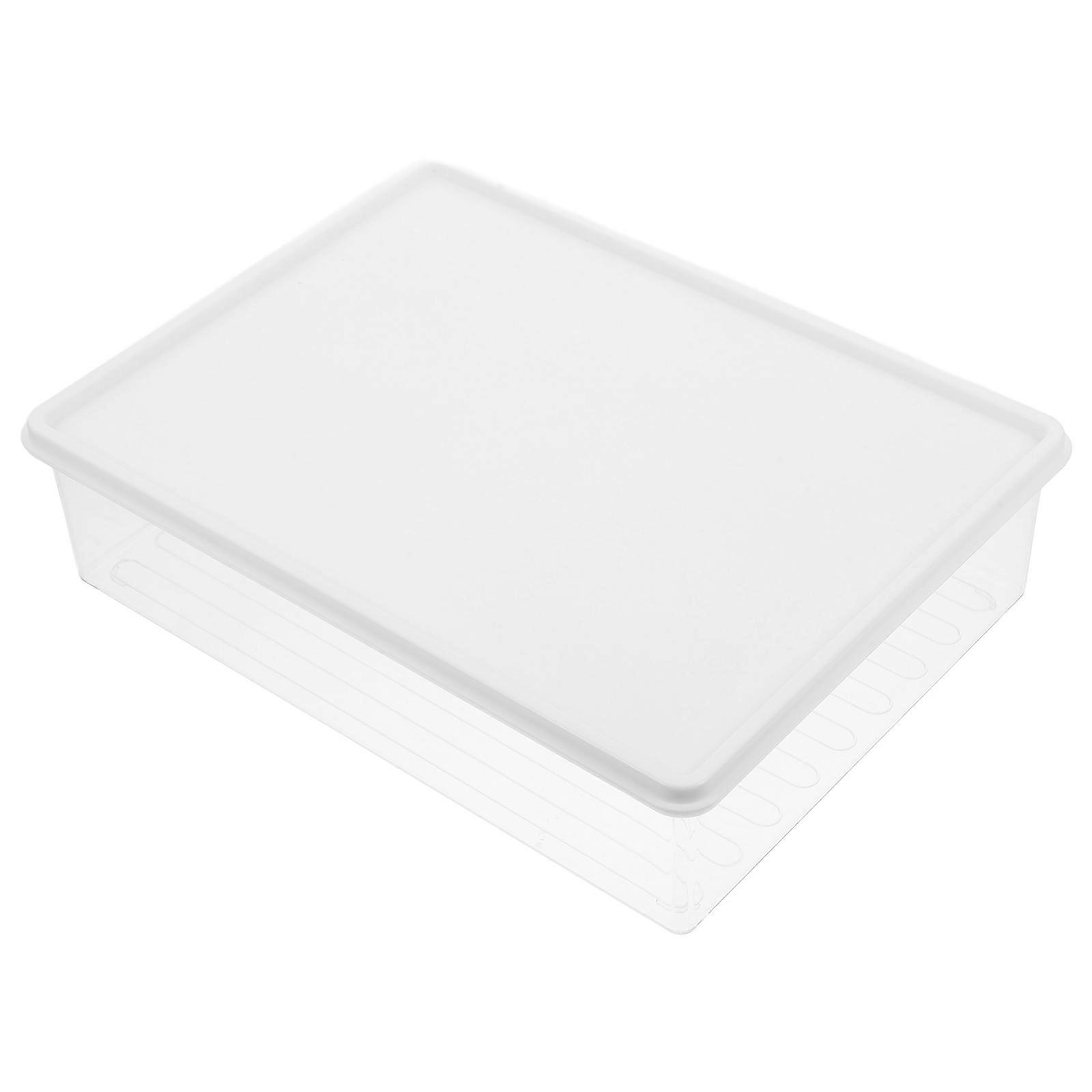 3Pcs Space-Saving Food Storage Organizer Transparent Ice Bin With Lid Ideal For Kitchen And Refrigerator Use To Keep Your Fruits And Vegetables Fresh