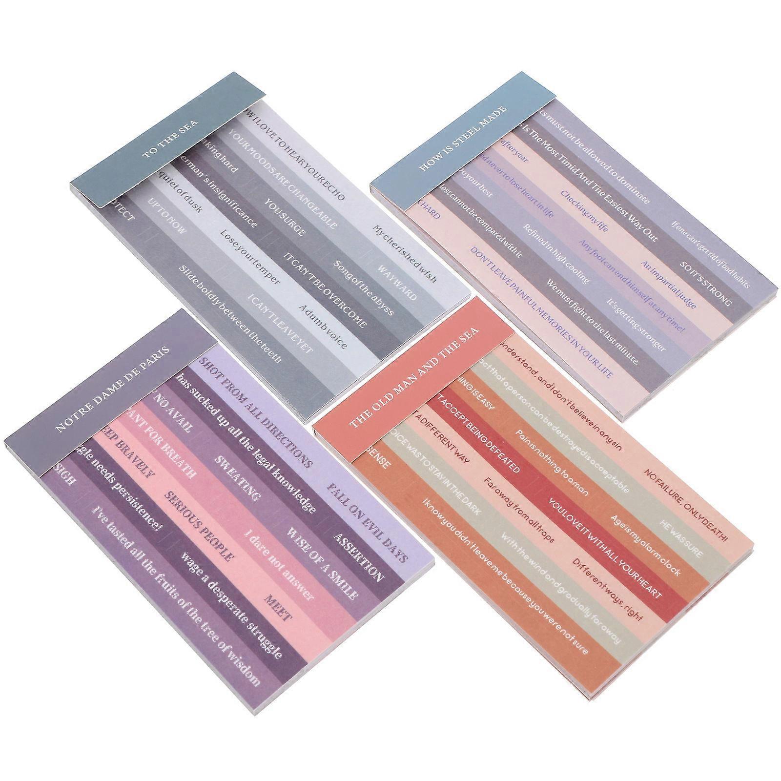 Adhesive Motivational Quote Stickers 2Pcs Decorative for Scrapbook Notebook Gift Wrapping Smooth Surface Classic Style
