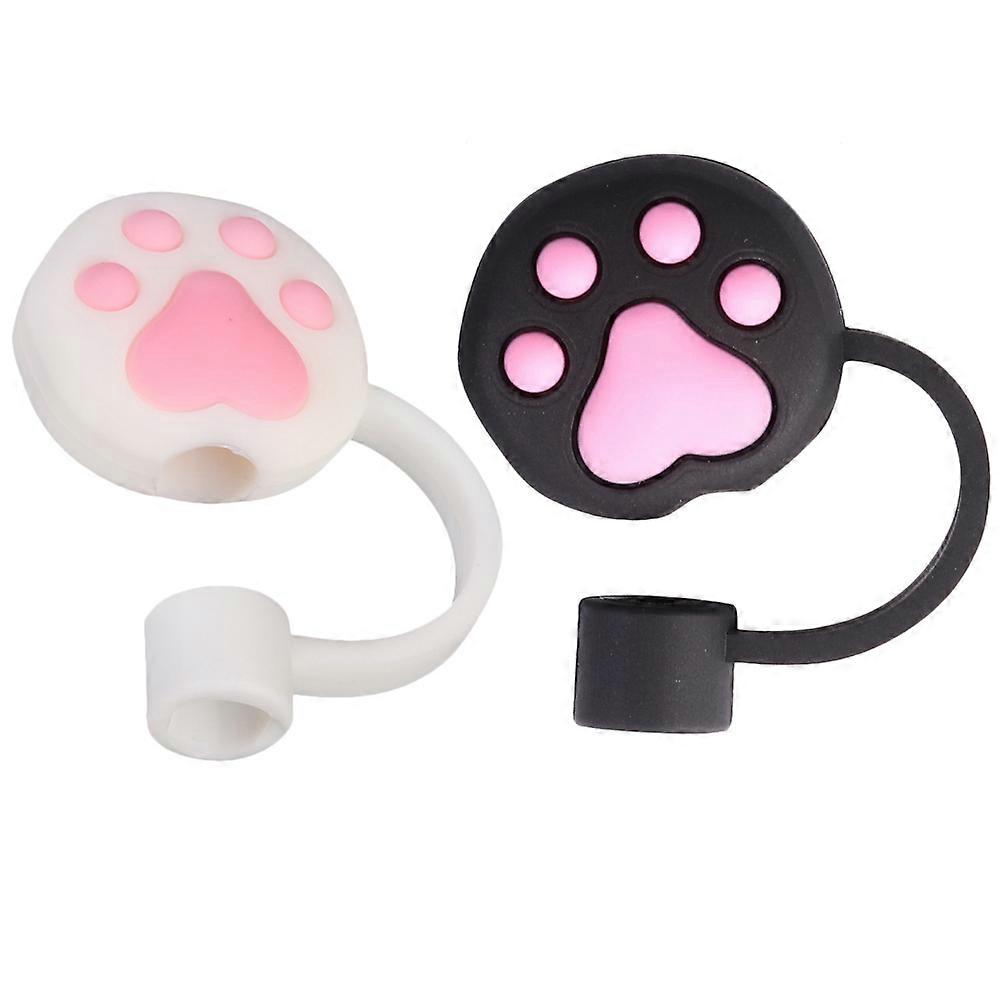 Straw Protector Caps Cat-Pad Straw Cover for Decorative Use 6Pcs