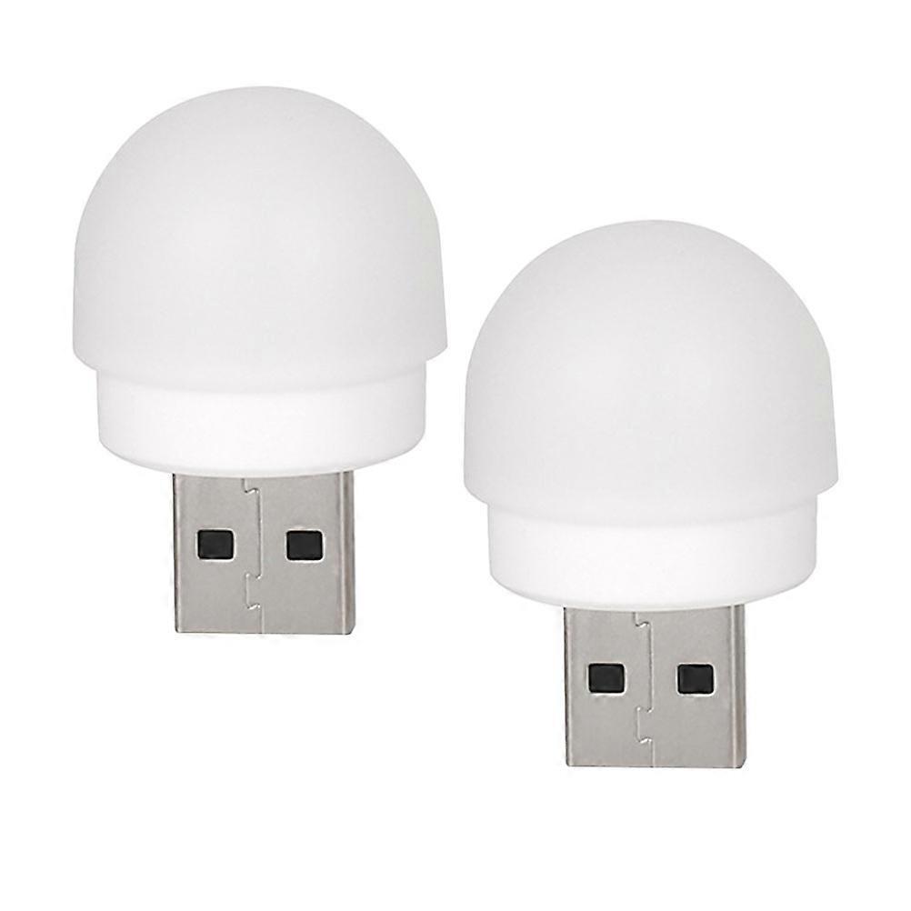 Bedroom Led Lights Usb Led Lights Simple Design Round Shape Plastic Abs Material 2Pcs