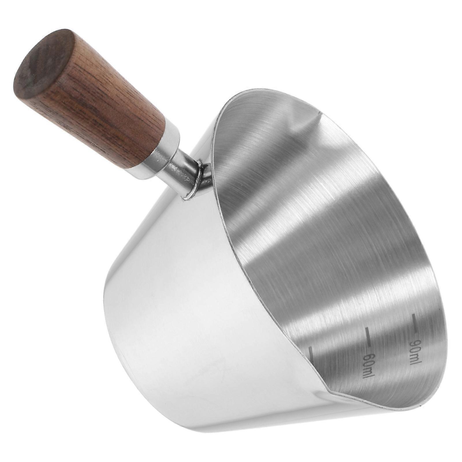 3Pcs Walnut Handle Espresso Measuring Cup for Accurate Coffee Measurement