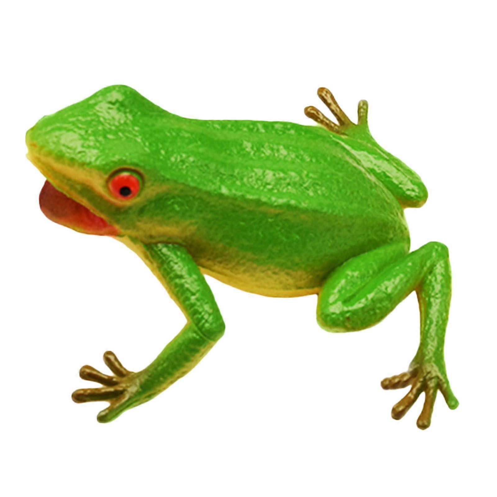 Realistic Frog with Lifelike Call Squeeze Water Spray Interactive Vivid Funny Simulation Frog Animal Model Green