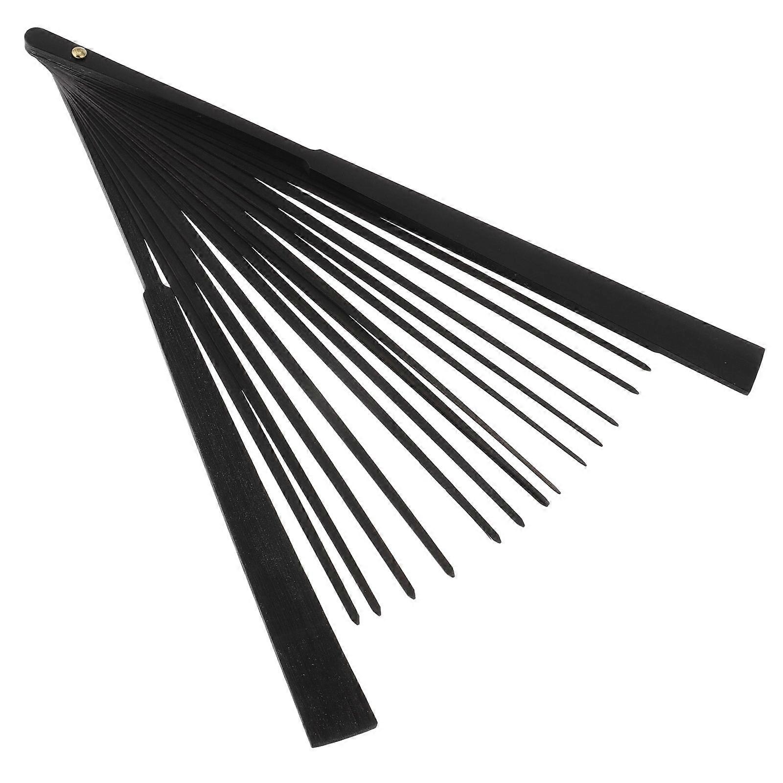 Wood Foldable Fan Ribs for DIY Handheld Fan Frame 2Pcs Black Material