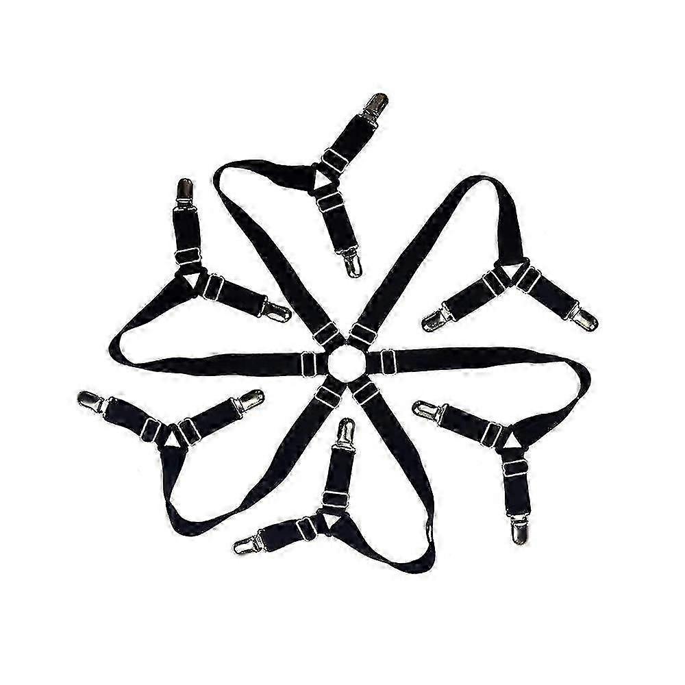 6 Sides Adjustable Elastic Bed Sheet Clip Sheet Holder Gripper Clips