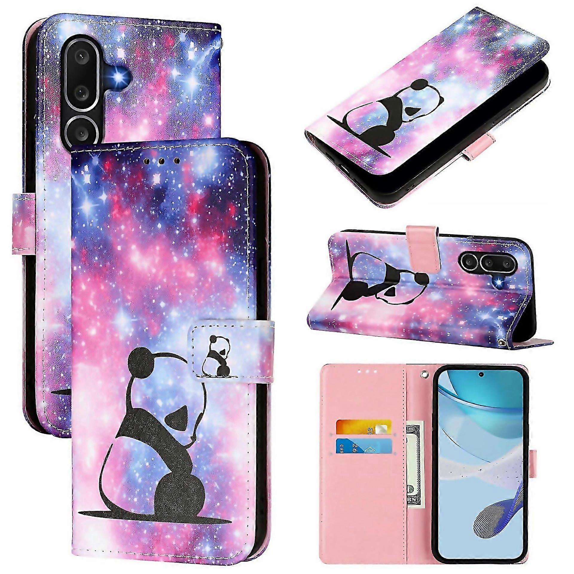 For Colored Drawing Pattern Plain Weave Leather Phone Designed For Modern Living