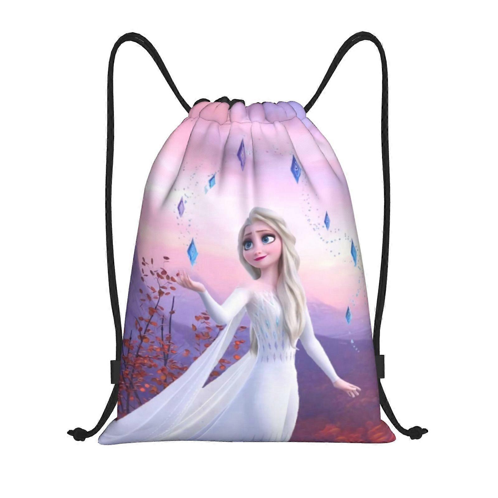 Frozen Classic Drawstring Bag, Collapsible, Sports, Fitness, Drawstring Bag, Unisex, Beach Sports Travel Bag Medium