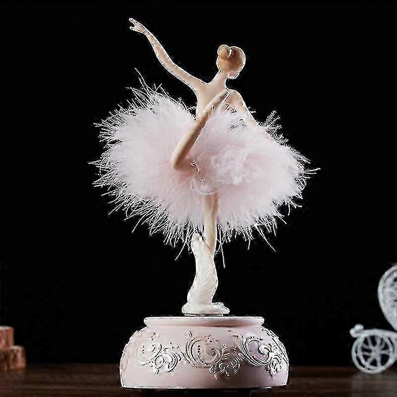 バレリーナオルゴールダンスガール白鳥湖カルーセル誕生日プレゼントの羽と
