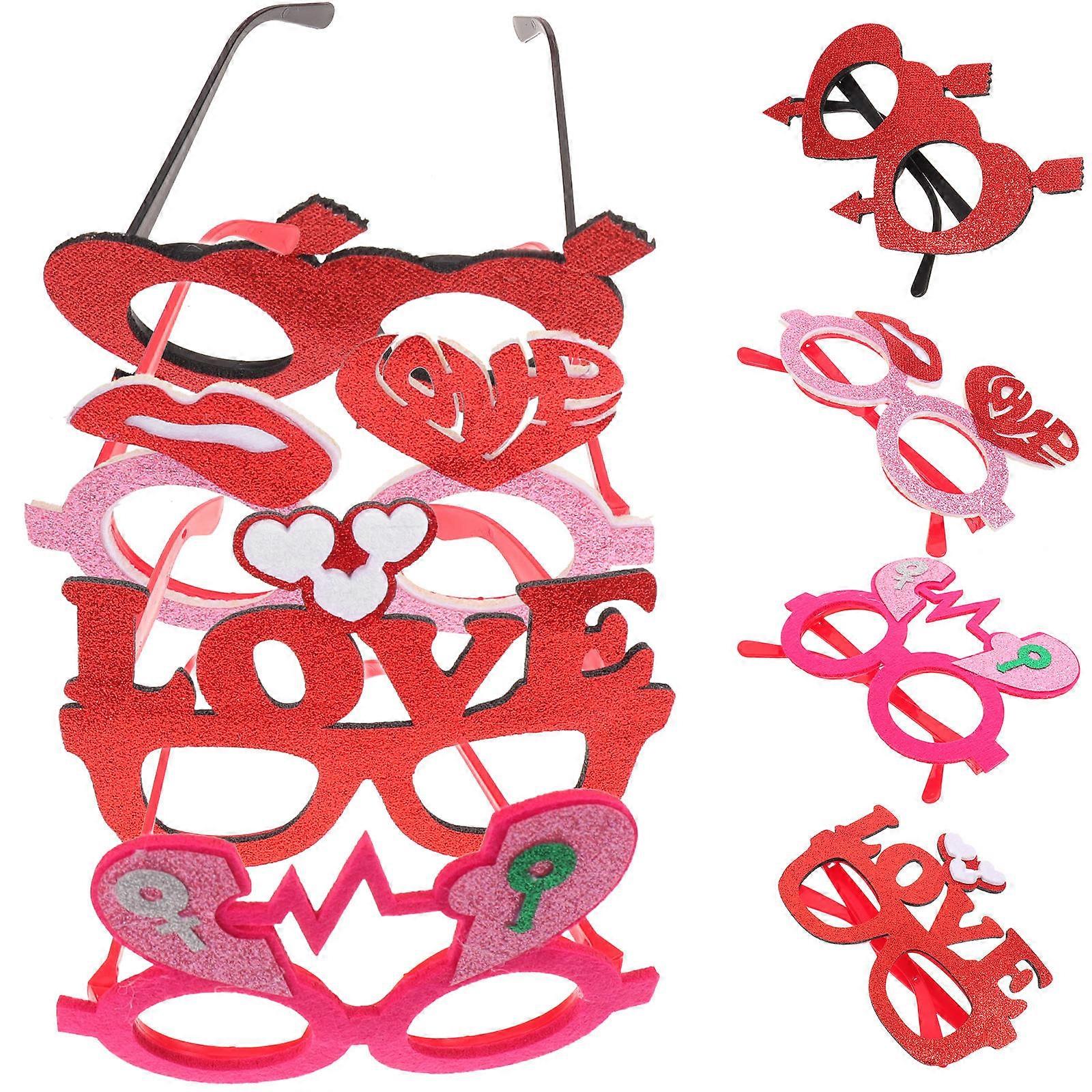 Valentine Photo Booth Props 40Pcs Assorted Eyeglasses
