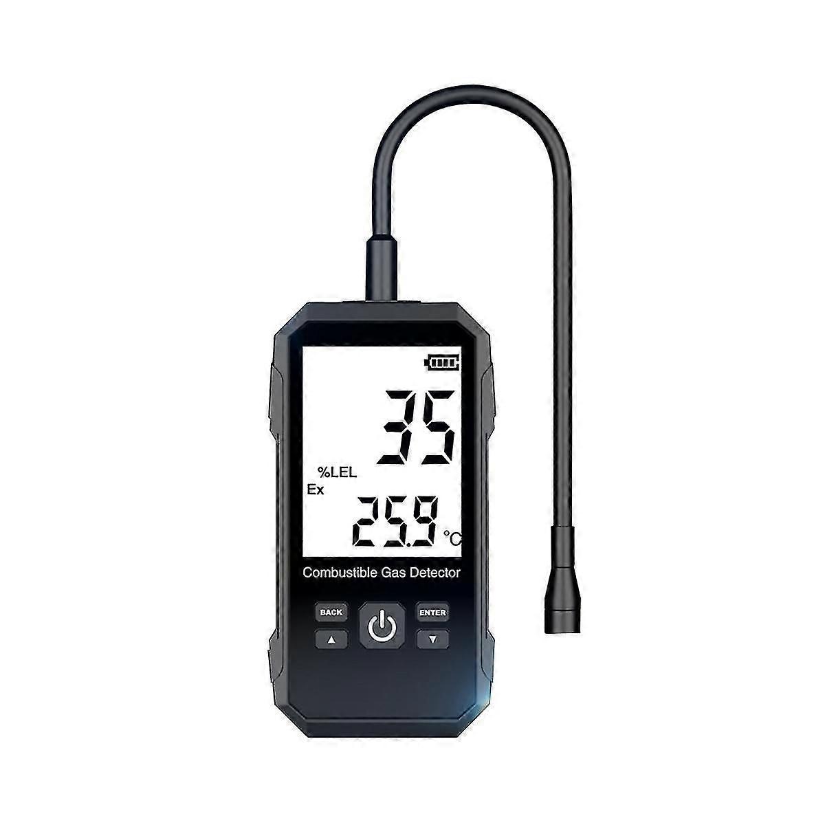 Gas Leak Detector Analyzer Methane Combustible Natural Tester Sound Double Alarm LCD Alcohol Gas Le