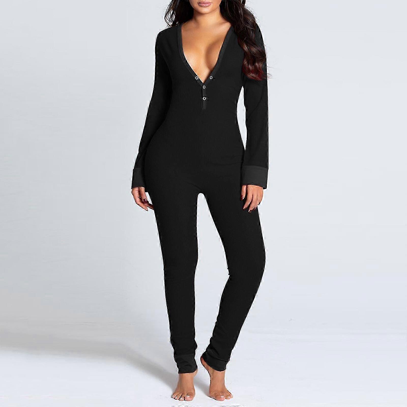 Best-selling Women's One-piece Pajamas With Open Back For Convenient Design