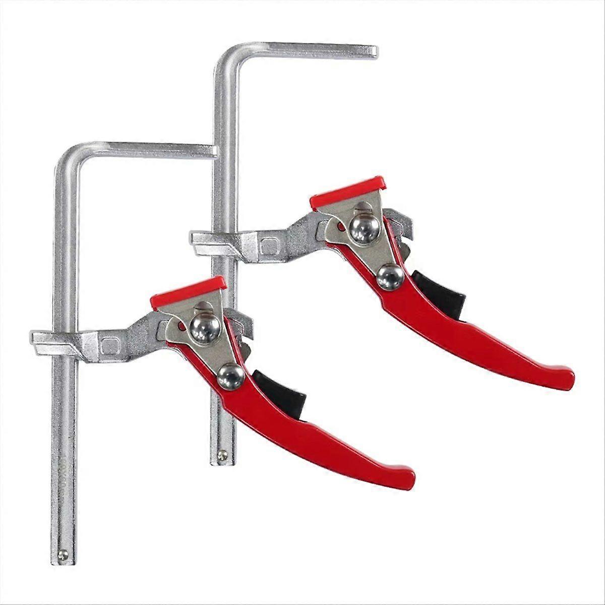 2pcs Ratcheting Table Clamp, Quick Ratchet Track Saw Guide Rail Clamp for Table and Guide Rail System Woodworking Clamp