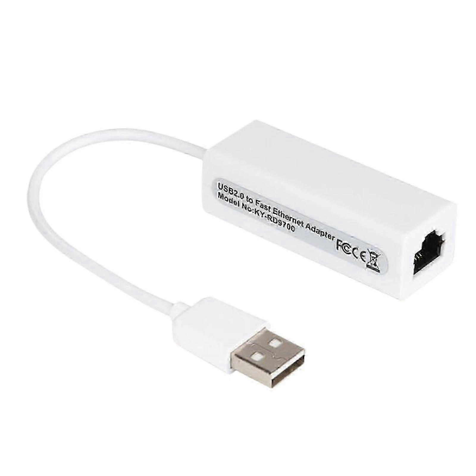 2025 USB 2.0 to RJ45 10/100Mbps Wired Ethernet LAN Adapter for Office Computer