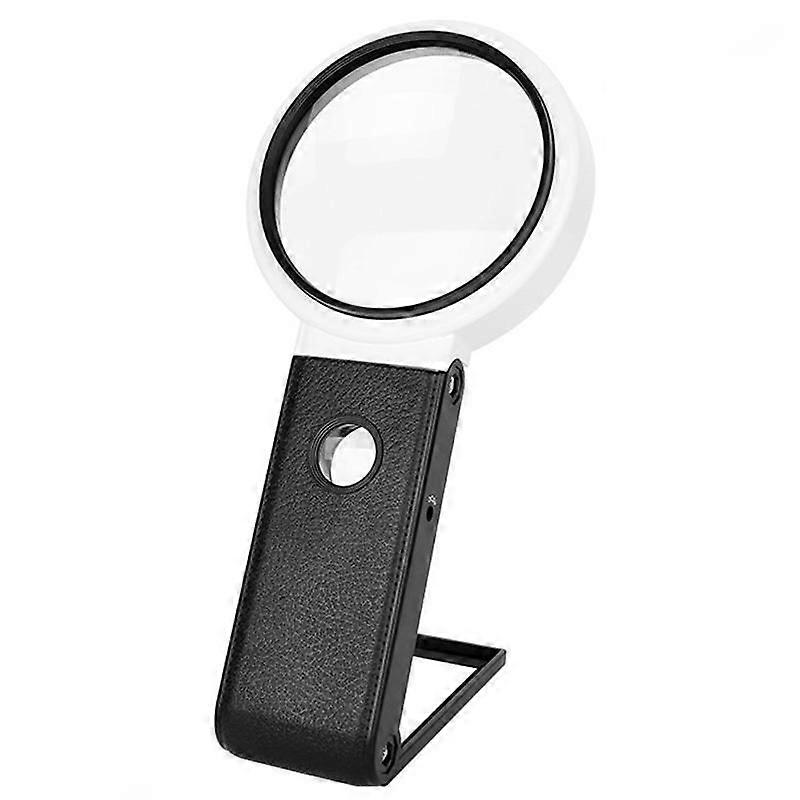 LED Folding Desktop Magnifying Glass 80mm 6X / 25X
