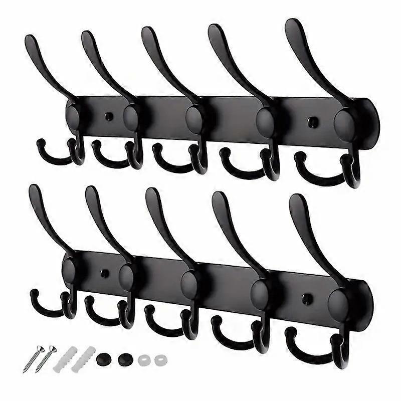 Clothes hook hanger wall mounted wall clothes hook wall mounted black 2 pack