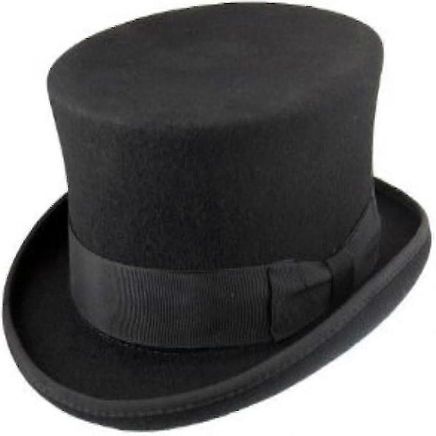 100% Wool Satin Lined Top Hat Hand Made Small to XXL