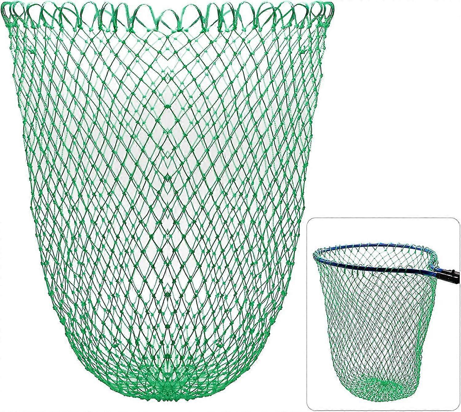 Fishing Net Fish Landing Net Foldable Fishing Replacement Net For Freshwater Saltwater Without Handl